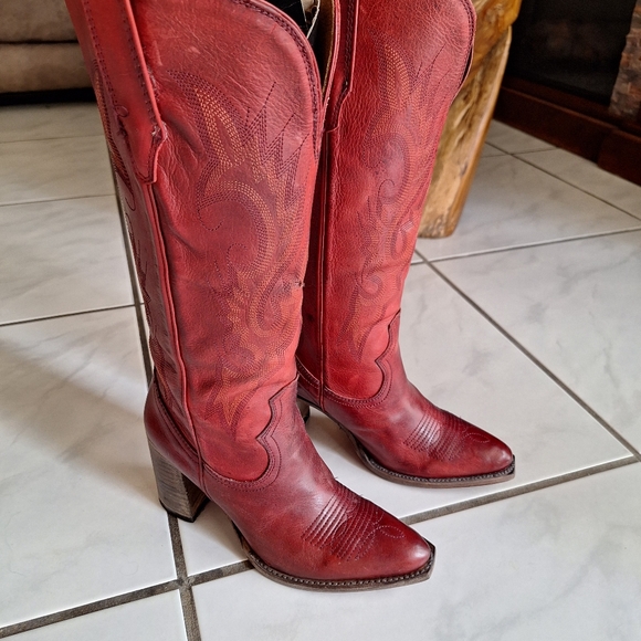 Freebird Jackson cowboy boot Red distressed Size 9 - Picture 8 of 15